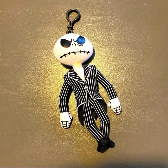 Jack Skellington Keychain The Nightmare Before Christmas Plush Halloween Disney - Picture 1 of 8